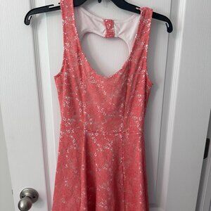 Pink lace floral dress